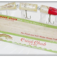 Vintage Creek Chub Red Head Flitter Triple Jointed Pikie 2800 Special
