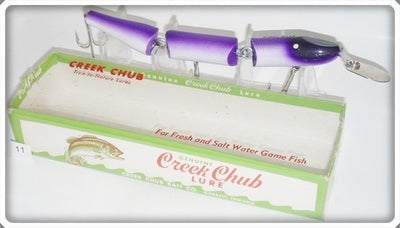 Vintage Creek Chub Purple Triple Jointed Pikie Lure 2811 P Special