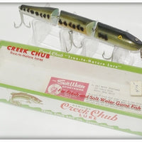 Vintage Creek Chub Bass Finish Triple Jointed Pikie Lure 2800 Special