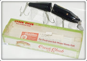 Vintage Creek Chub Solid Black Jointed Husky Pikie Lure 3013 In Box