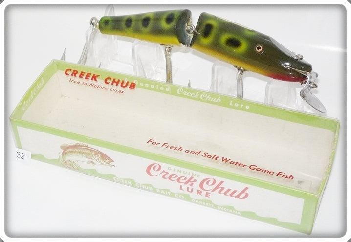 Vintage Creek Chub Frog Spot Jointed Husky Pikie Lure 3019 W Special