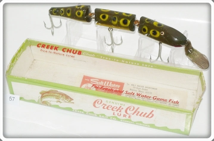 Vintage Creek Chub Frog Spot Triple Jointed Pikie Lure 2819 P Special