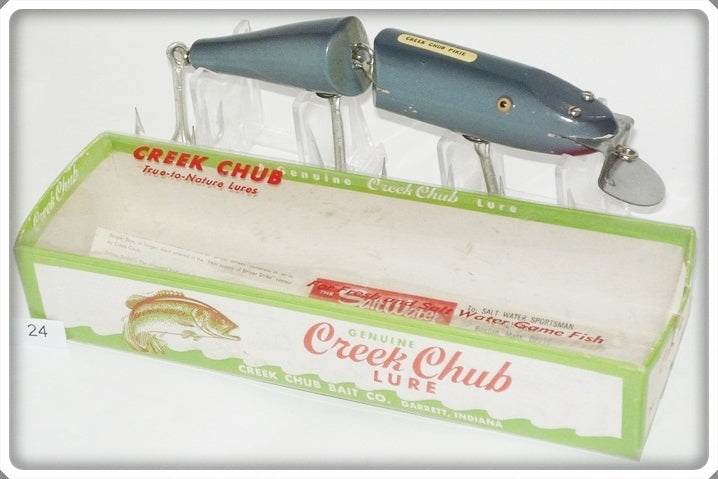 Vintage Creek Chub Grey Jointed Husky Pikie Lure 3000 G Special In Box