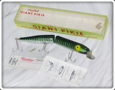 Vintage CCBC Creek Chub Mackerel Giant Jointed Pikie Lure In Box 820