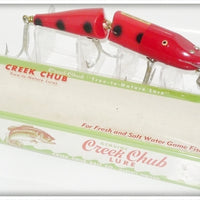 Vintage Creek Chub Orange Spotted Red Head Jointed Husky Pikie 3030