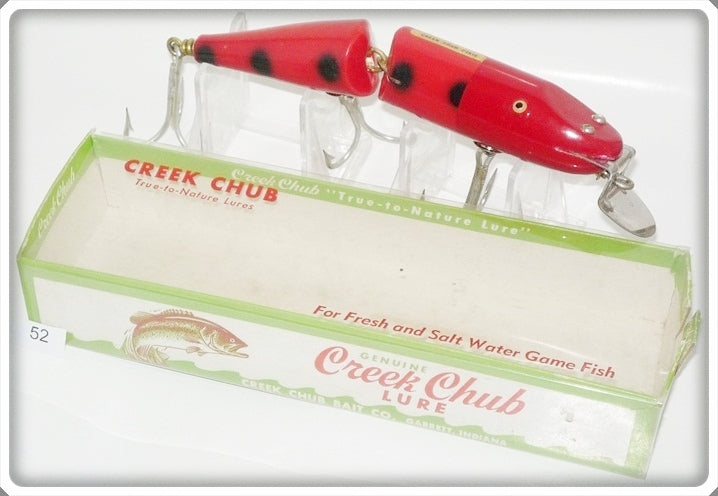 Vintage Creek Chub Orange Spotted Red Head Jointed Husky Pikie 3030