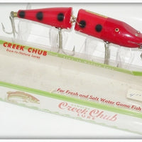 Vintage Creek Chub Orange Spotted Jointed Husky Pikie Lure 3030 In Box