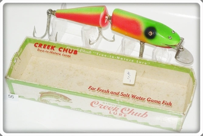 Vintage Creek Chub Rainbow Fire Jointed Husky Pikie Lure 3031