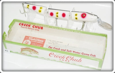 Vintage Creek Chub Strawberry Spot Triple Jointed Pikie Lure 2800 SB