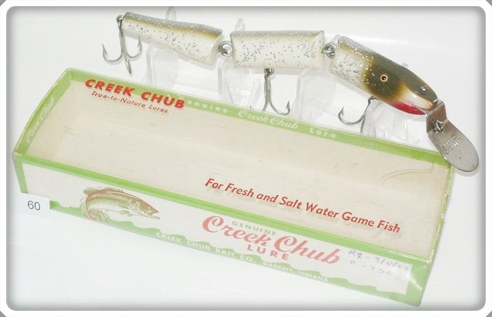 Vintage Creek Chub Silver Flash Triple Jointed Pikie Lure 2818 In Box
