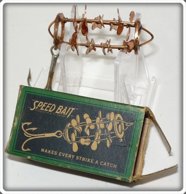 Vintage Antique Walton Copper Speed Bait Lure In Correct Box