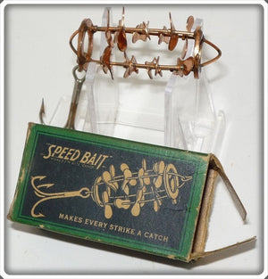 Vintage Antique Walton Copper Speed Bait Lure In Correct Box