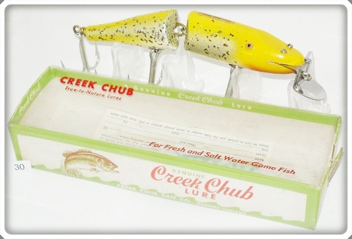 Vintage Creek Chub Yellow Flash Jointed Husky Pikie Lure 3037 W