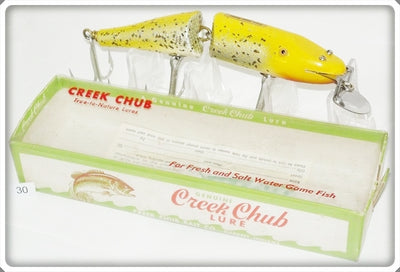 Vintage Creek Chub Yellow Flash Jointed Husky Pikie Lure 3037 W