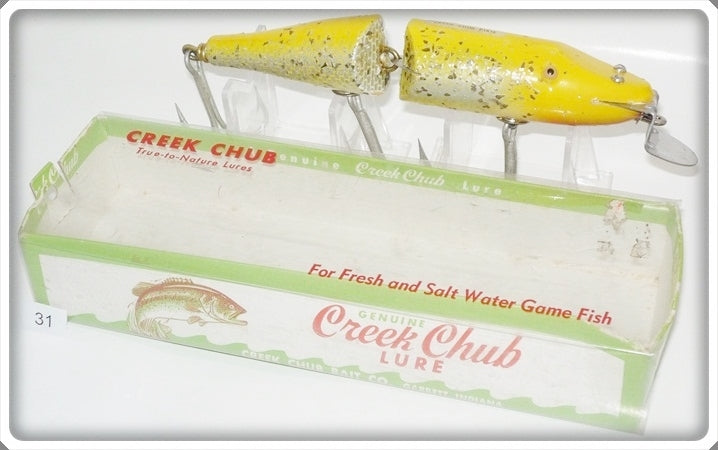 Vintage Creek Chub Yellow Flash Jointed Husky Pikie Lure 3037 W