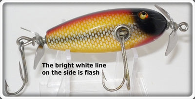 Vintage CCBC Creek Chub White Scale Baby Injured Minnow Lure 1625
