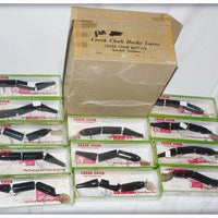 Vintage Creek Chub Dealer Box Of Solid Black Triple Jointed Pikie 2813