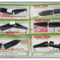 Creek Chub Dealer Box Of Solid Black Triple Jointed Pikies 2813