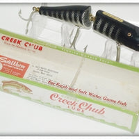 Vintage Creek Chub Black Scale Jointed Husky Pikie Lure 3033 In Box