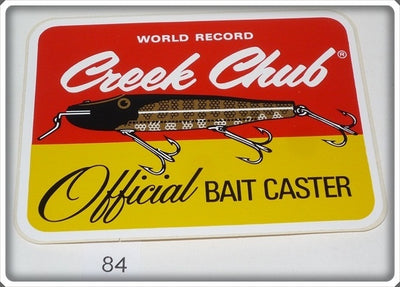 Creek Chub World Record Official Bait Caster Sticker