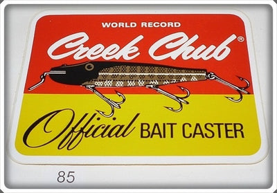 Vintage Creek Chub World Record Official Bait Caster Sticker