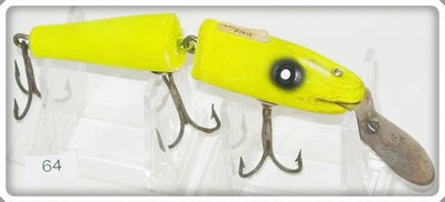 Creek Chub Fluorescent Yellow Deep Diving Jointed Pikie Lure 2623 DD