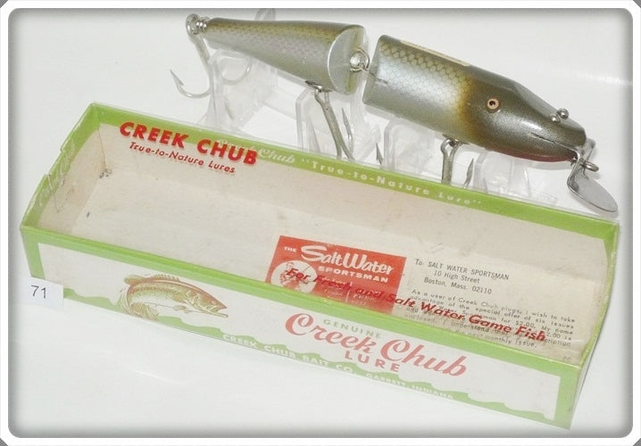Vintage Creek Chub Silver Shiner Jointed Husky Pikie Lure 3003 WOS