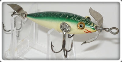 Pflueger Green Crackleback Three Hook Neverfail Minnow