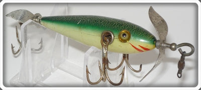 Pflueger Green Crackleback Three Hook Neverfail Minnow