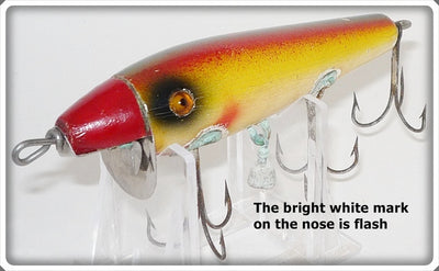Vintage Vann Clay Rainbow Red Head Retrievable Minnow Lure