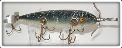 South Bend Green Crackleback Five Hook Minnow