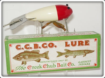 C.C.B. CO Creek Chub Red And White 7000 Crawdad In Box 7002