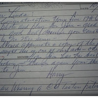 Creek Chub Bait Company Signed Letter From Harry Heinzerling