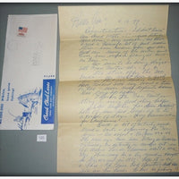 Creek Chub Bait Company Signed Letter From Harry Heinzerling