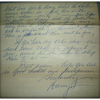 Creek Chub Bait Company Signed Letter From Harry Heinzerling