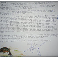 Creek Chub Bait Company Signed Letter From Harry Heinzerling