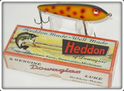 Heddon Spotted Orange Zaragossa In Correct Box 6500 SO