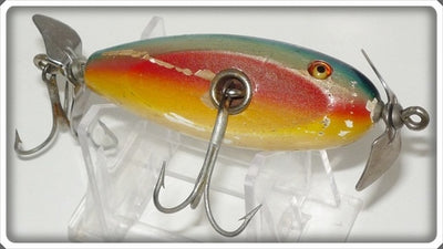Vintage C.C.B.CO Creek Chub Rainbow Baby Injured Minnow Lure 1608