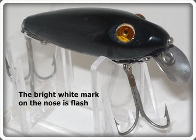 Vintage Heddon Black 110 River Runt Lure 119G