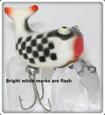 Vintage Heddon Checkerboard Checkered Flag Indy 500 Hi Tail 305 BWC