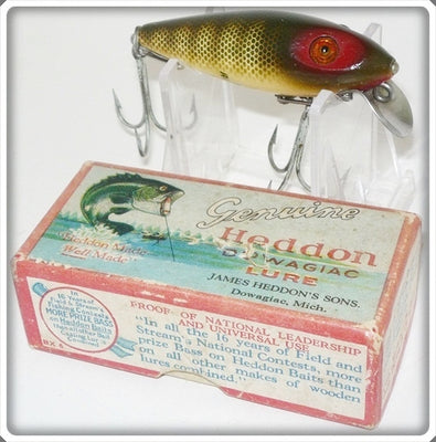 Vintage Heddon Dowagiac Natural Scale 110 River Runt Lure 119R