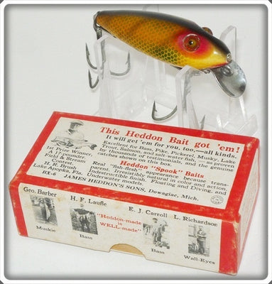 Vintage Heddon Dowagiac Perch 110 River Runt Lure 119L In Box