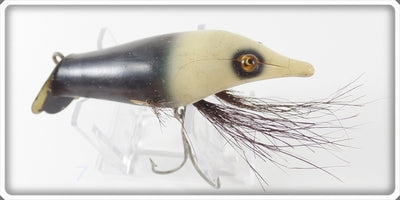 Vintage Wright & McGill Co Fishing Tackle White Black Bass Nabber Lure