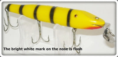 Vintage C.C.B.CO. Creek Chub Tiger Stripe Bumble Bee Pikie Lure 739