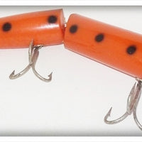 Vintage Creek Chub Red Orange Spotted Giant Jointed Pikie Lure 830