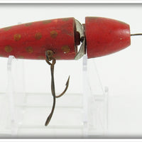 Charles Bennington Red & Gold Spotted Rotary Head Lure 