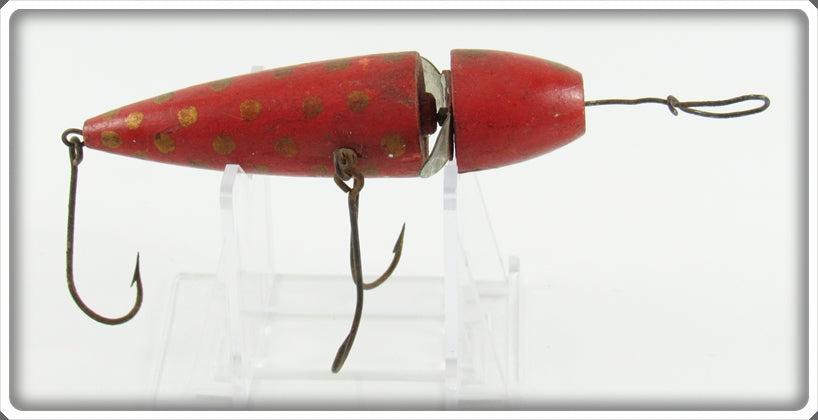 Charles Bennington Red & Gold Spotted Rotary Head Lure 