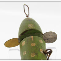 Charles Bennington Green & Gold Spotted Rotary Head