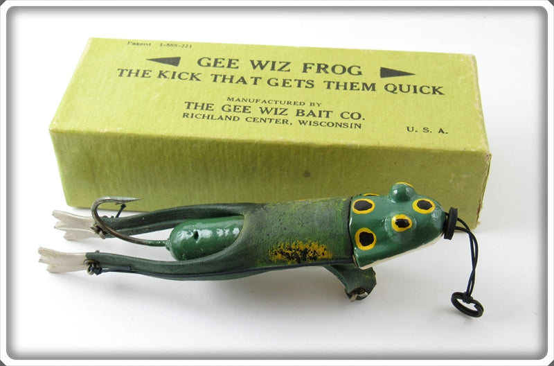 Vintage Gee Wiz Frog Fishing Lure In Original Box