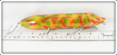 Musky Dan XXX Yellow With Red, Green & Brown Musky Vamp Type Lure